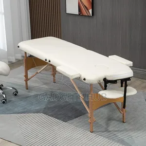 Portable Massage Bed Folding Beauty Massage Table Cream White