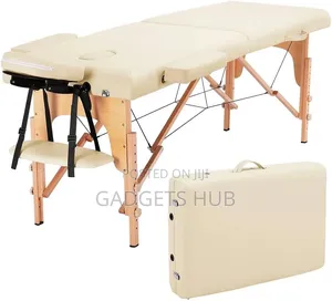Portable Massage Bed Folding Beauty Massage Table Cream White
