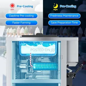 Ice Cream Machine 2450W Vertical Commercial 3 Dispensers LCD