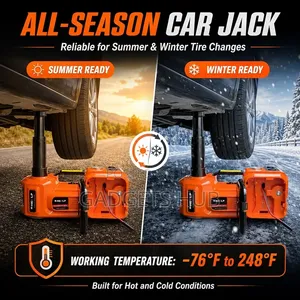 Electric Car Jack Kit 5 Ton 12V Hydraulic With Wrench Garage Repair