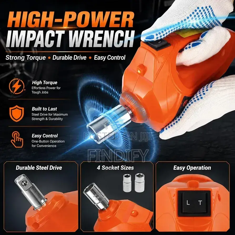Electric Car Jack Kit 5 Ton 12V Hydraulic With Wrench Garage Repair