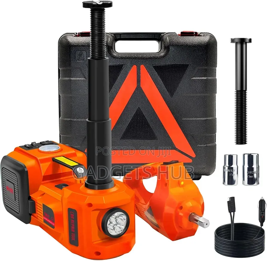 Electric Car Jack Kit 5 Ton 12V Hydraulic With Wrench Garage Repair