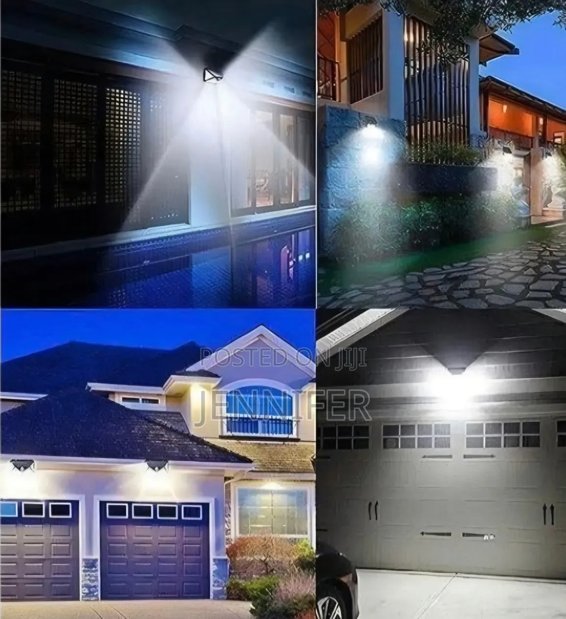 2pcs 100 LEDs Solar Outdoor Lights With Motion Sensor