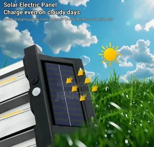 4-Bulb Solar-Powered Outdoor Wall Light