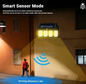 4-Bulb Solar-Powered Outdoor Wall Light