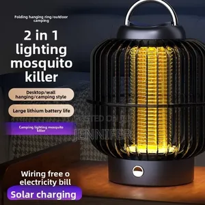 2-in-1 Rechargeable LED Lighting and Electric Shock Mosquito Killer