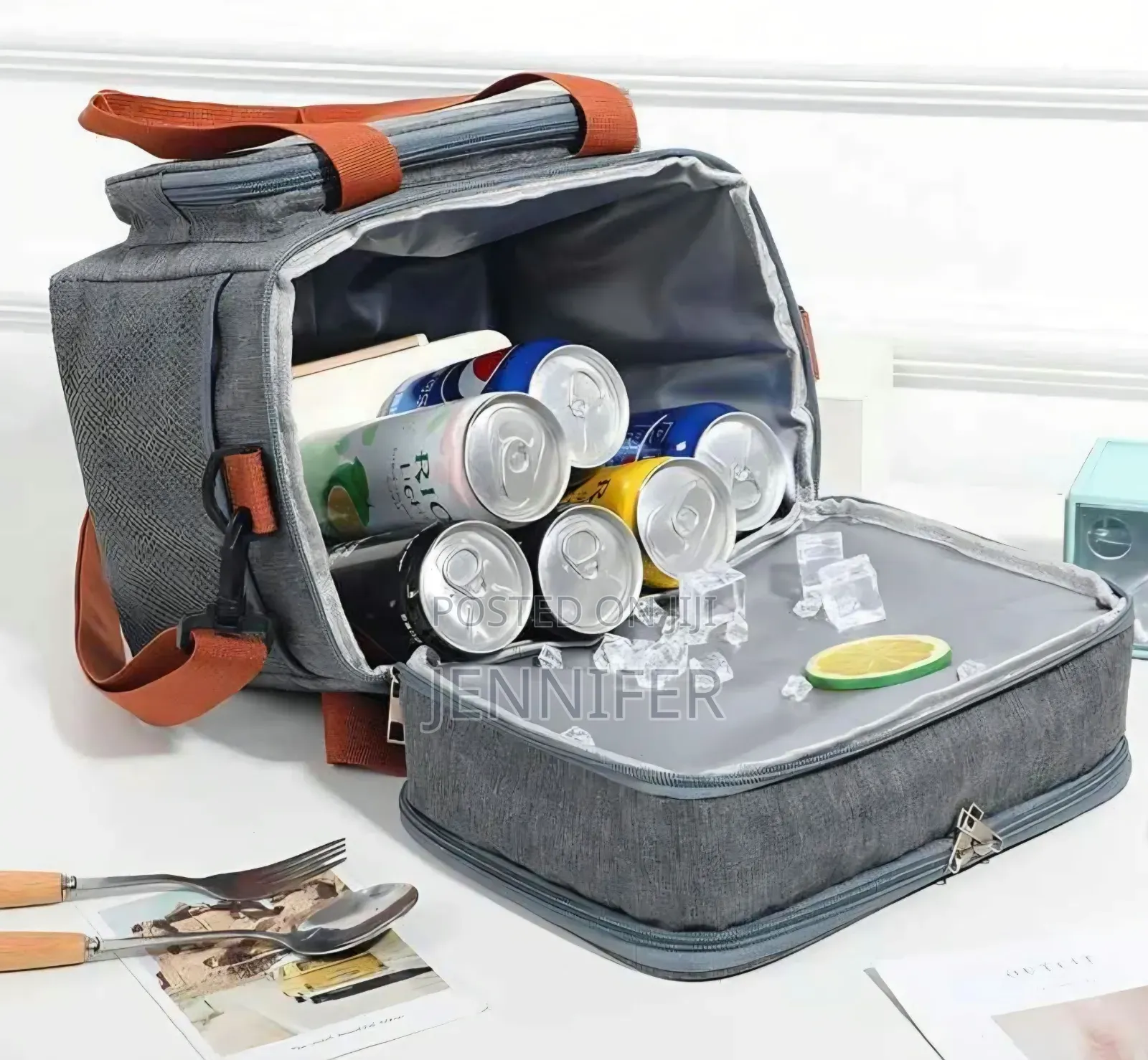 Dual-Compartment Insulated Lunch Bag