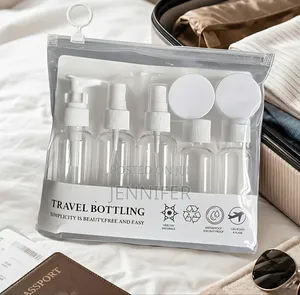 9pcs Piece Clear Travel Empty Bottle Set Travel Set