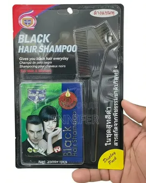 Instant Black Hair Dye Shampoo Set