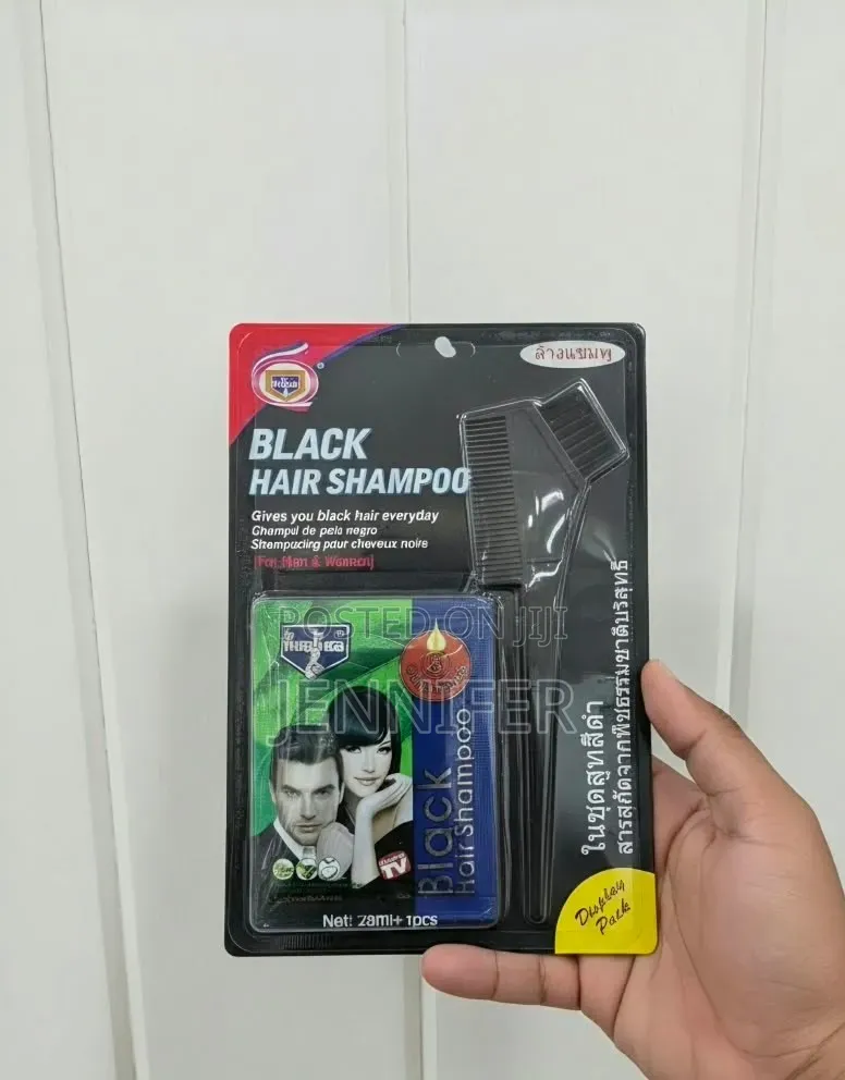 Instant Black Hair Dye Shampoo Set