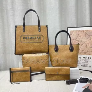 In-1 Christian Leatherware Handbag Set With Matching Totes, Clutches,