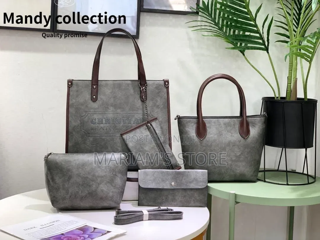 In-1 Christian Leatherware Handbag Set With Matching Totes, Clutches,