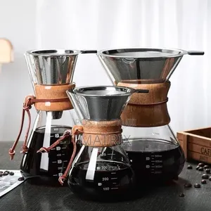 Coffee Maker Glass Coffee Pot Reusable Filters