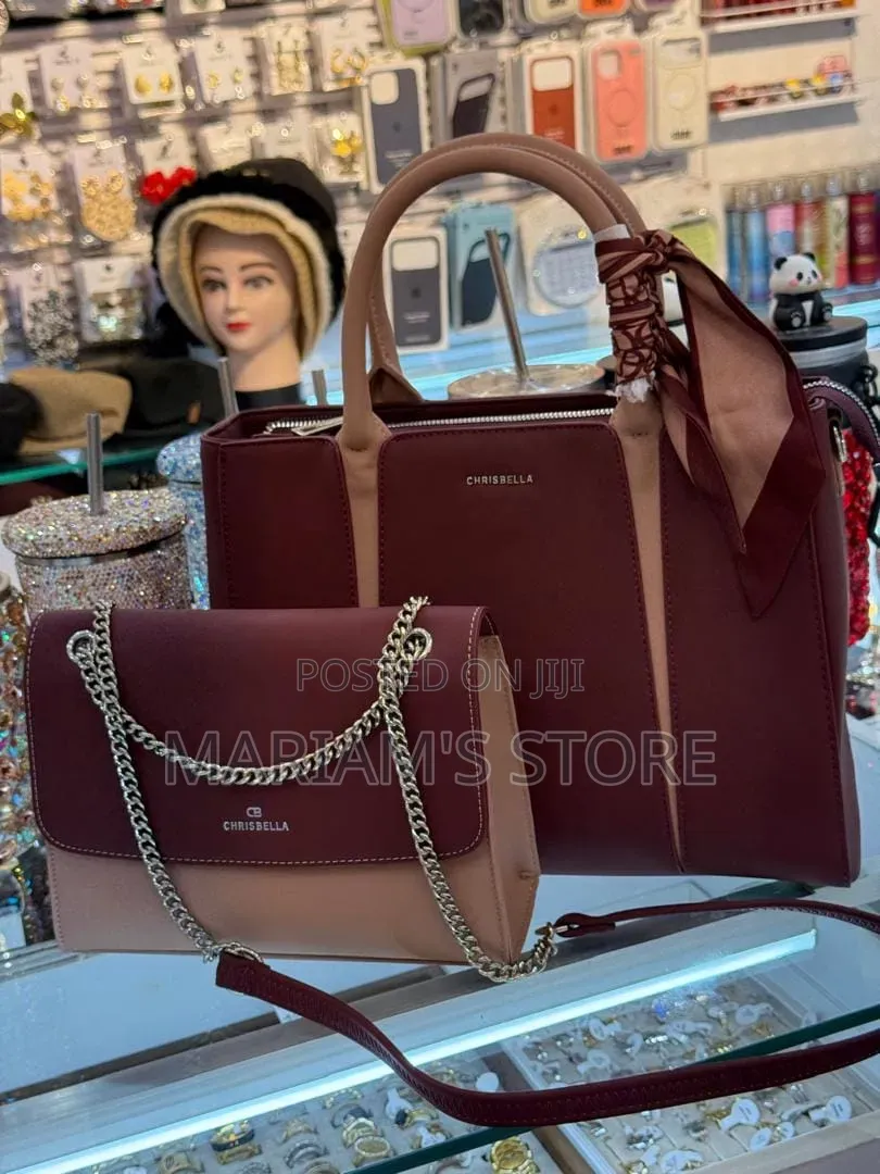 Two-Piece  Chrisbella Handbag Set With Atote Bag