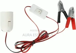 12V LED Work Light Bulb With Battery Alligator
