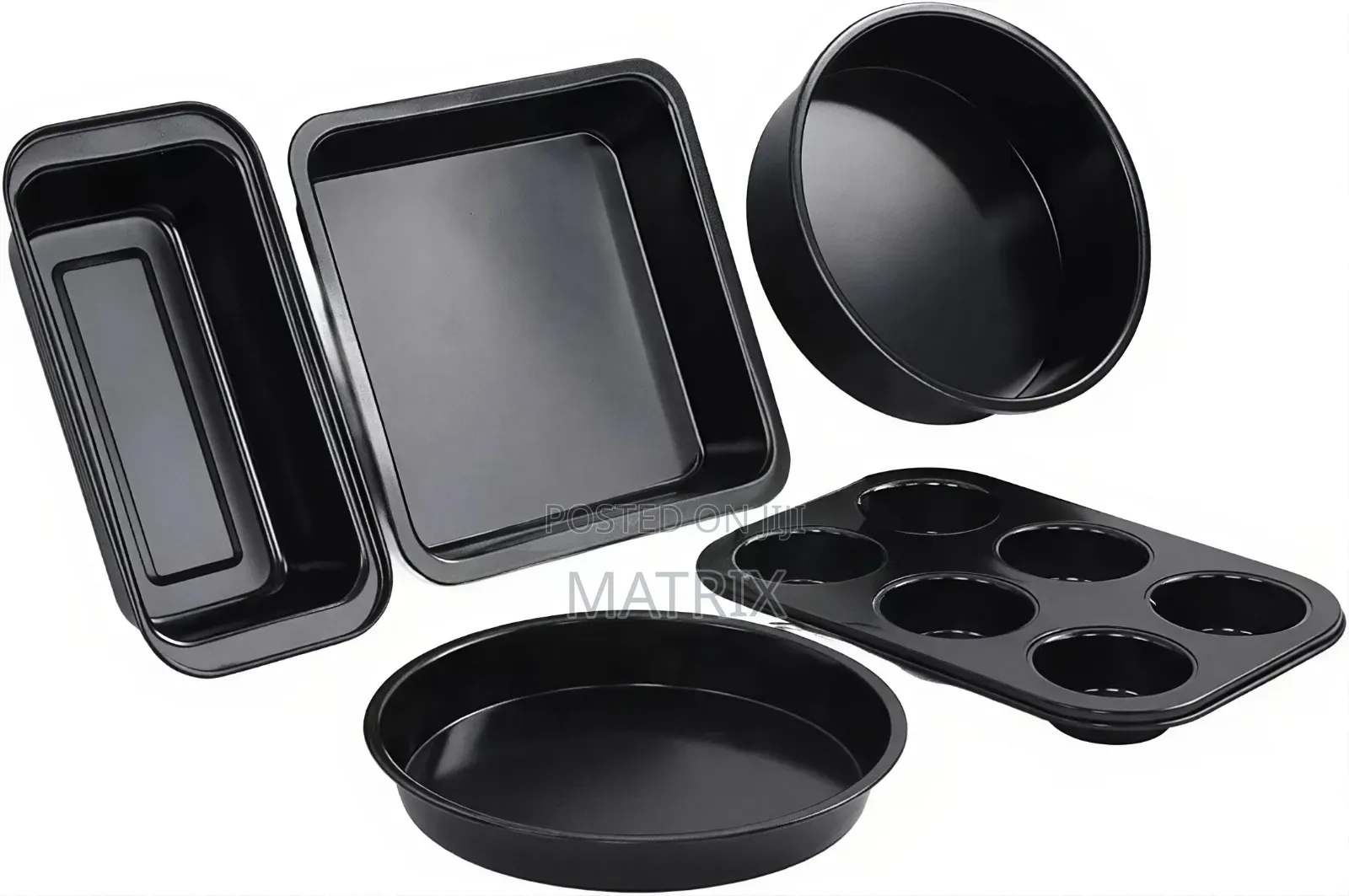 Baking Pans - 5pcs Nonstick Bakeware Set Carbon Steel
