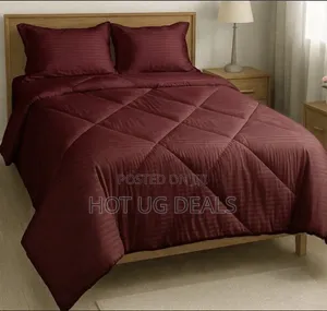 4pc 6x6 Egyptian Plain Duvet Set (1 Bedsheet, 1 Duvet, 2 Pillowcases)