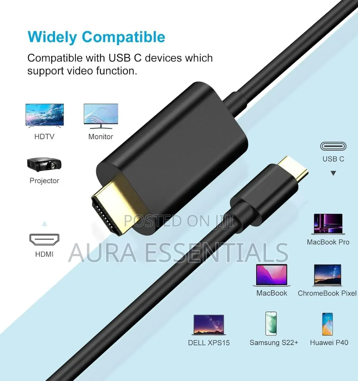 USB Type-C to HDMI Cable   Supporting 4K Ultra HD
