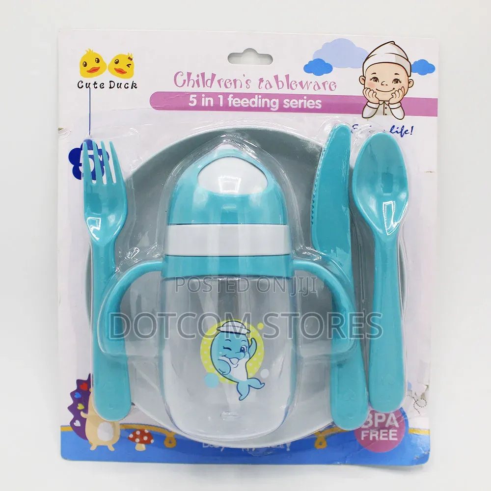Plastic 5 in 1 Baby Feeding Set