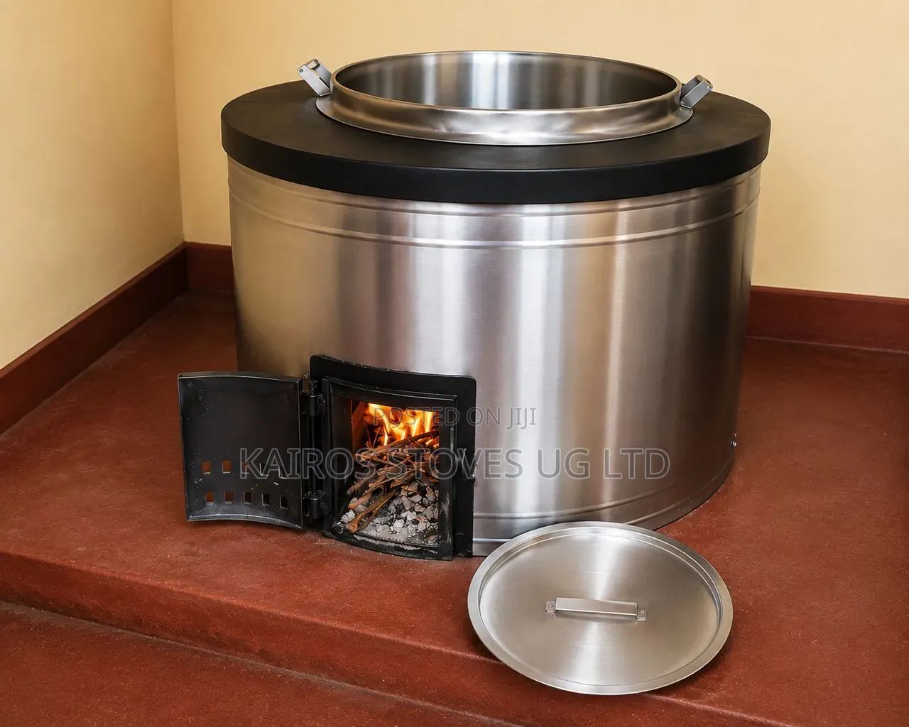 Brand New Institutional Eco Firewood Stove - Stainless Steel