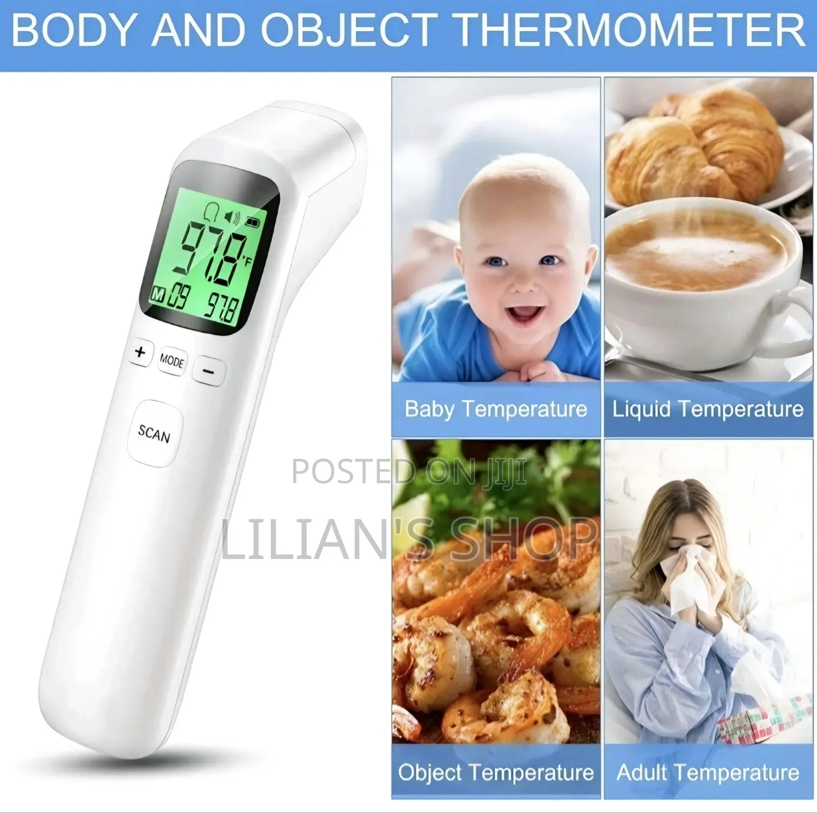 Non-Contact Digital Infrared Forehead Thermometer