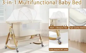 Adjustable 3 in 1 Baby Bassinets Baby Beds Cribs Wheels