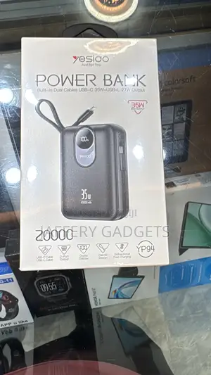 Yesido 20000mah Power Bank - 35w Fast Charge (Y