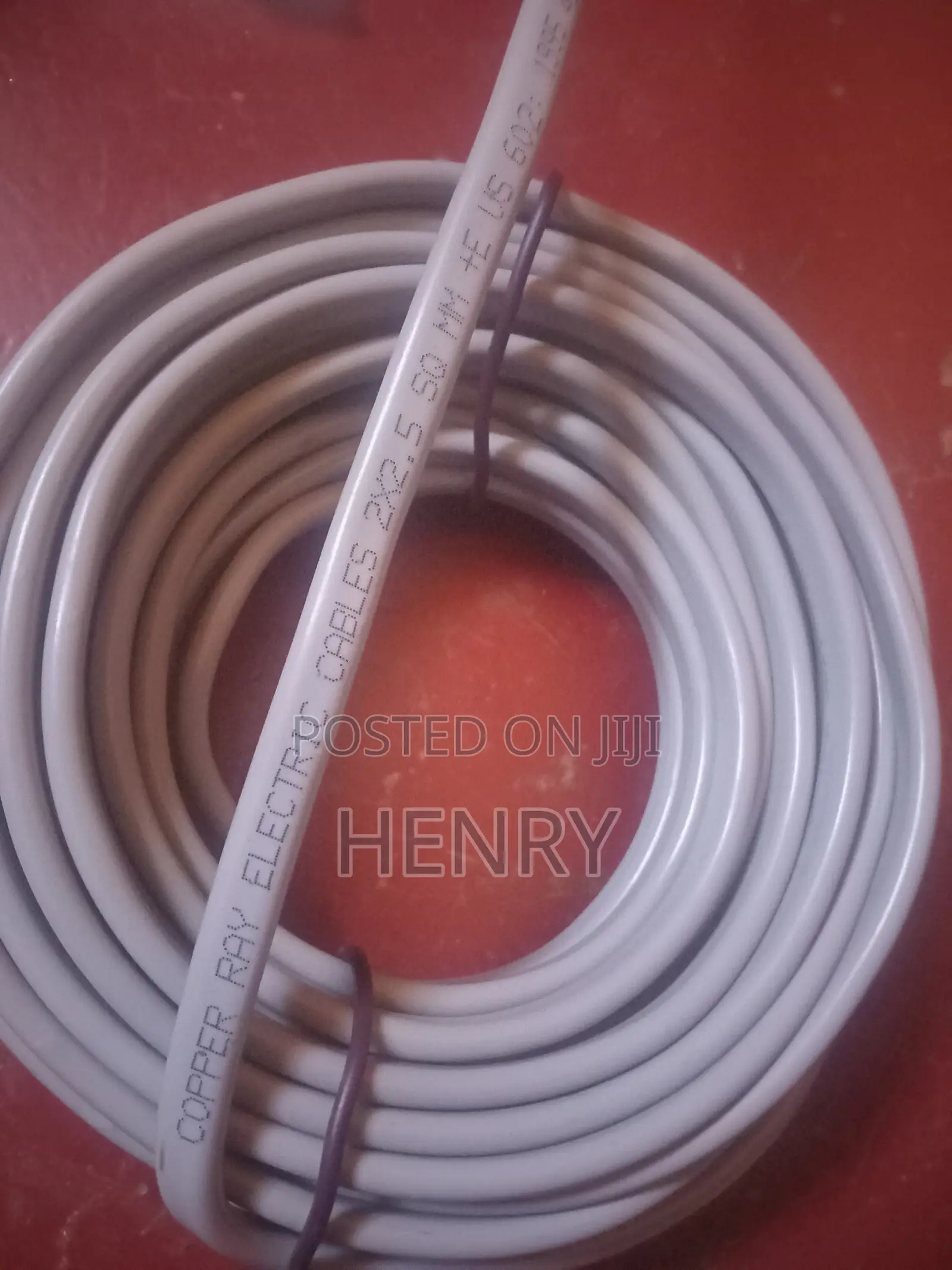 2.5mm2 Copper Ray Cable Twin With Earth. 12meters