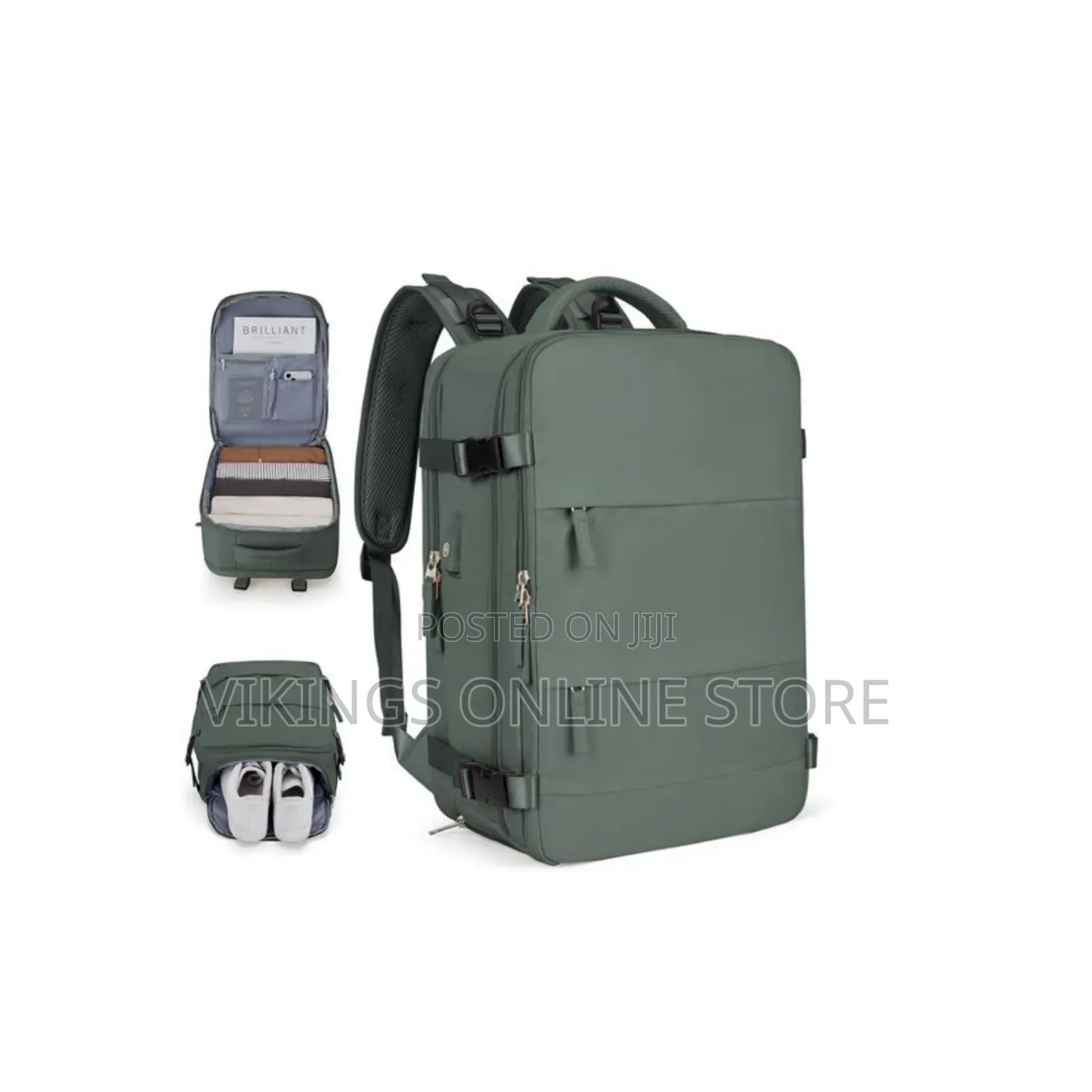 Multi-Functional, Green Travel Carry-on Backpack