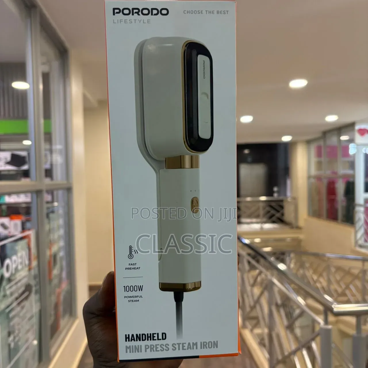 Porodo Lifestyle Handheld Mini Press Steam Iron