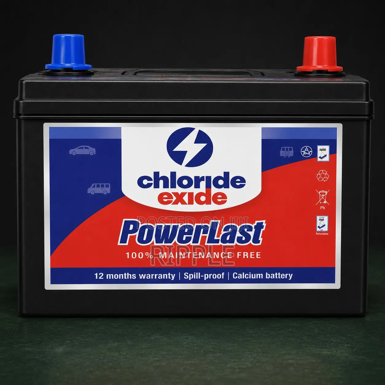 50Ah Chloride Exide PowerLast N50 L MF Short Box MF Car Battery