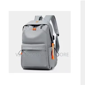 Waterproof Minimalist Laptop Backpack, Featuring a Clean Grey