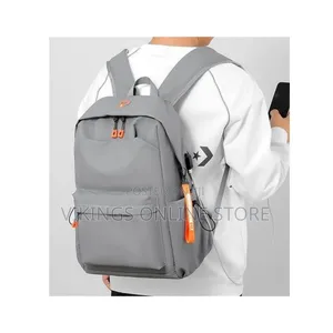 Waterproof Minimalist Laptop Backpack, Featuring a Clean Grey