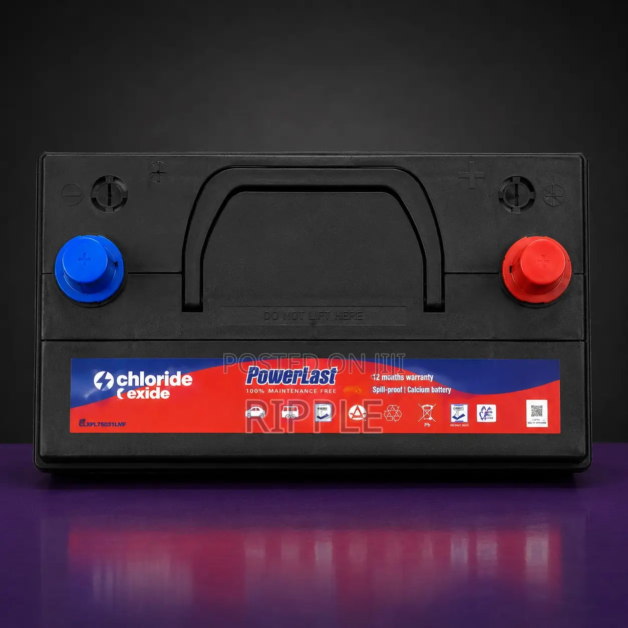 70Ah Chloride Exide PowerLast N70ZMF Maintenance Free Car Battery 12V