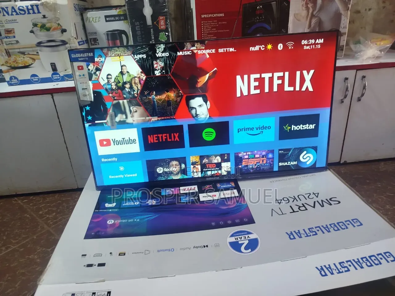 Brand New Globalstar 42 Inches Frameless Smart Digital Flat Screen