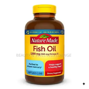 Nature Made Fish Oil - Supplement - Burpless 240Softgels.