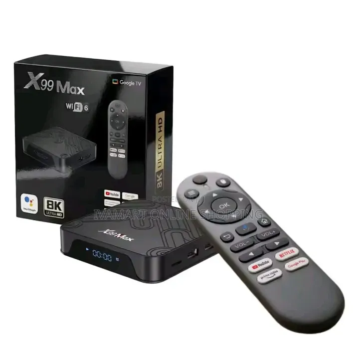 X99 Max Google Smart TV Box – 8K Ultra HD | WiFi 6 Switch to Smart TV