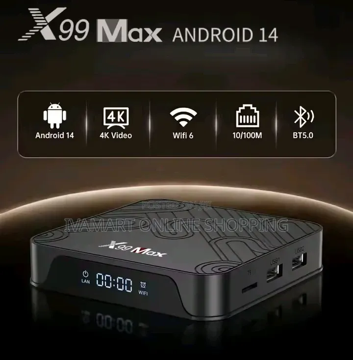 X99 Max Google Smart TV Box – 8K Ultra HD | WiFi 6 Switch to Smart TV