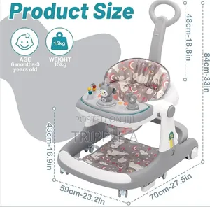 High Quality Multifunction Anti Rollover Toddler Walker