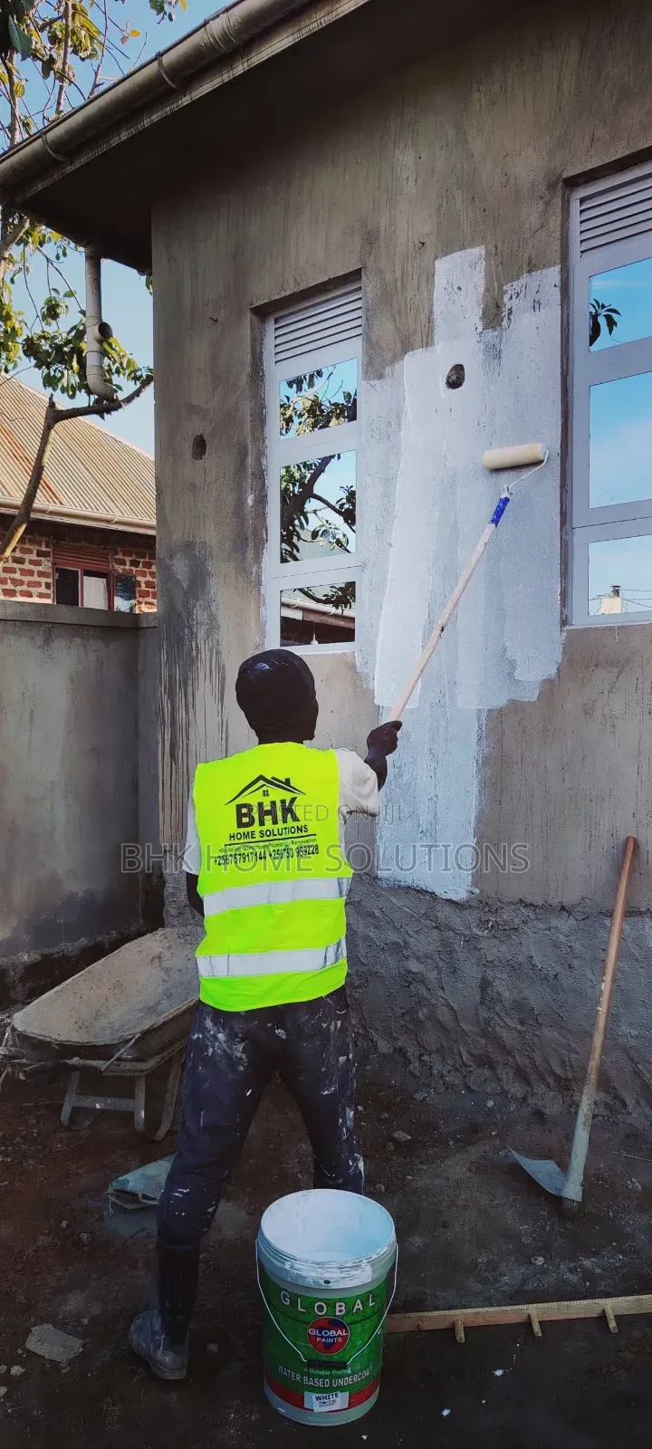 Professional Exterior Wall Skimming & Undercoat Painting Services ​