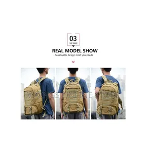 MOLLE-compatible Tactical Military Backpack for Hiking, Camping,
