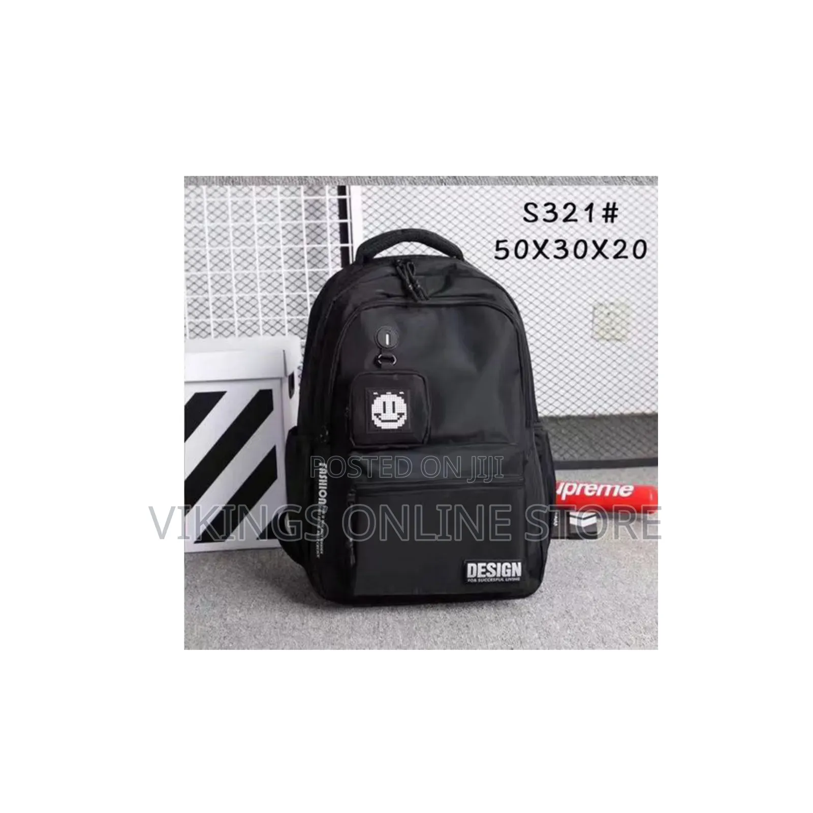 Juxianzi S321 Design Smile School Backpack, a Versatile, Multi-Com