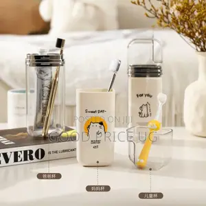 3-in-1 Family Travel Toothbrush Holder and Mouthwash Cup Set.