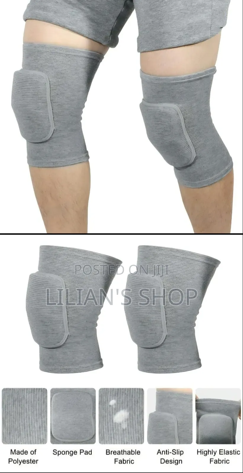 Protective Padded Knee Sleeves Set