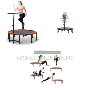Foldable 45-Inch Fitness Rebounder Trampoline With an Adjustable