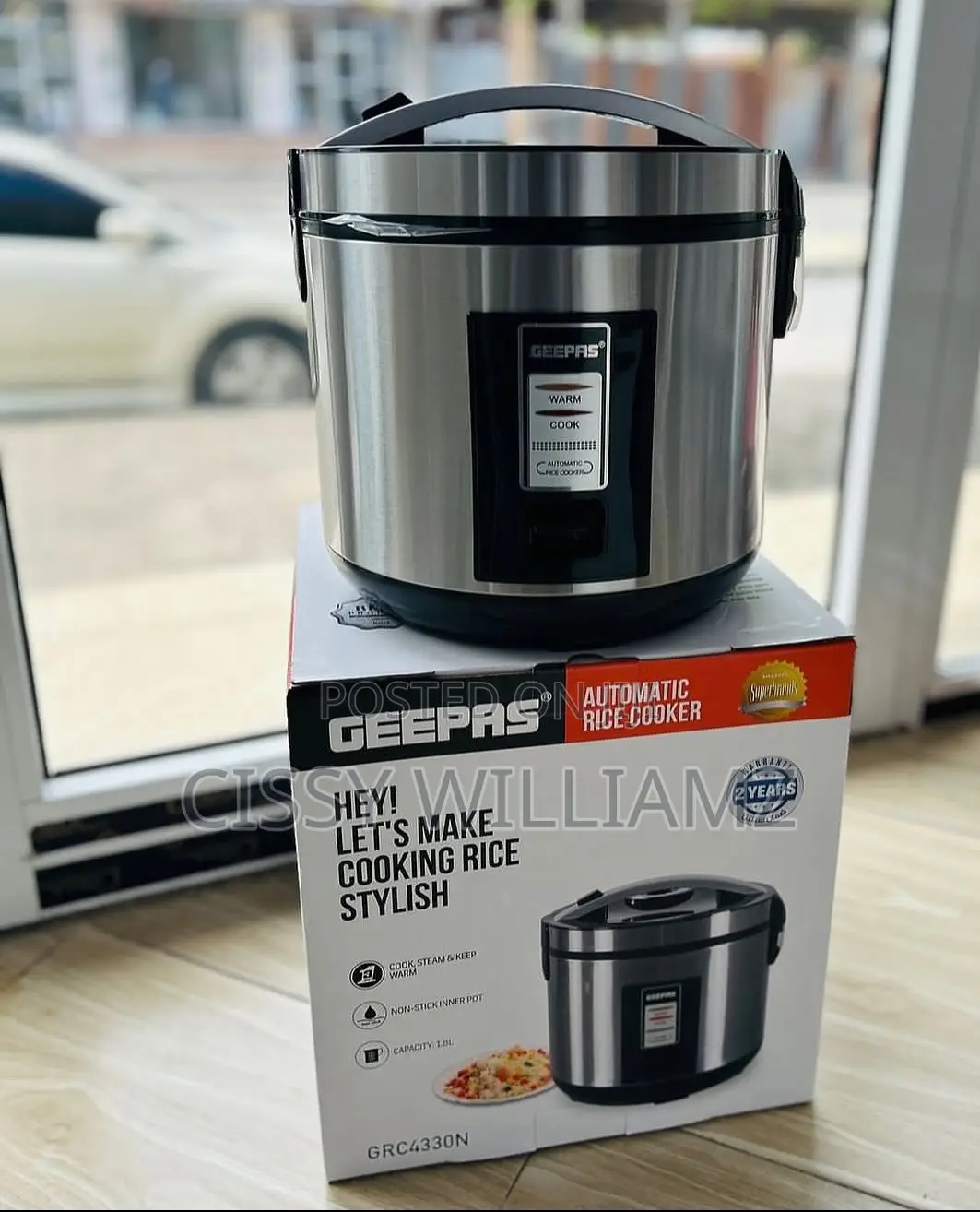 Geepas 1.8L Automatic Rice Cooker