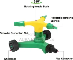 360-Degree Rotating 3-Arm Garden Lawn Sprinkler
