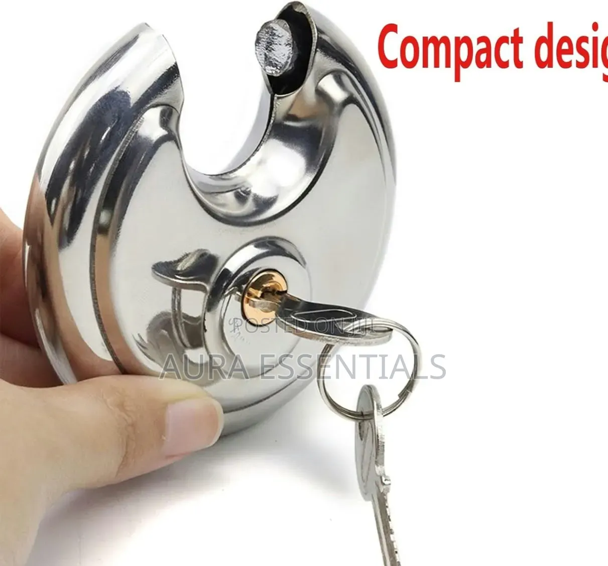 Heavy Duty Disc Locks With Hardened Steel Shackle