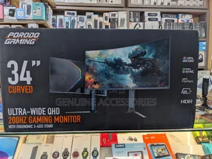 Porodo 34inch Gaming Ultra Wide Curved Monitor(3440x1440p)