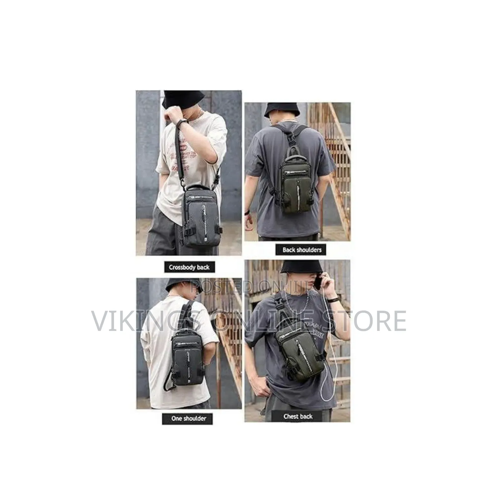 Multi-Functional Anti-Theft Sling Chest Bag, for Compact, Waterproof